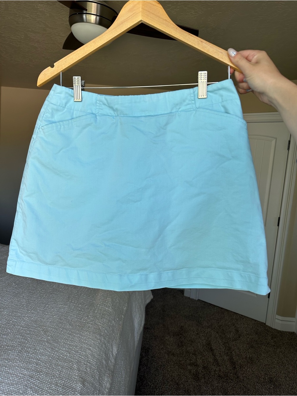 Nike baby blue golf skirt with built in shorts and pockets